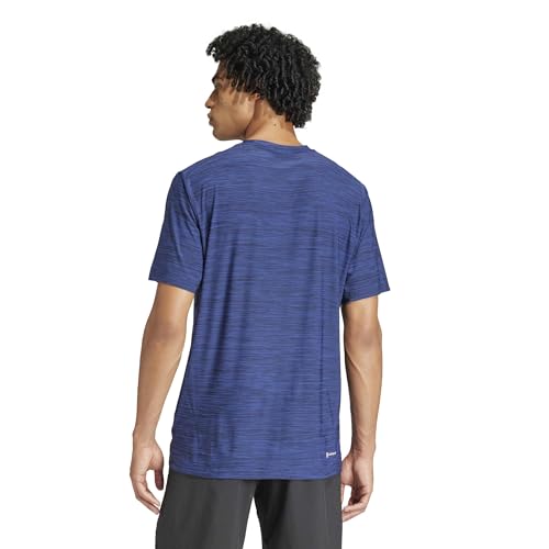 adidas Hombre Train Essentials Stretch Training tee, Dark Blue/Black/White, M