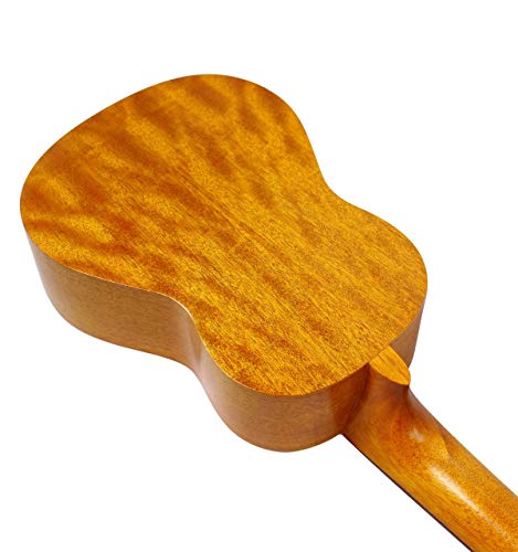 Vizcaya Soprano Ukulele Mahogany 21 inch stain finish with Ukulele Accessories, 5mm Sponge Padding Gig Bag, Strap, Nylon String, Electric Tuner, Picks