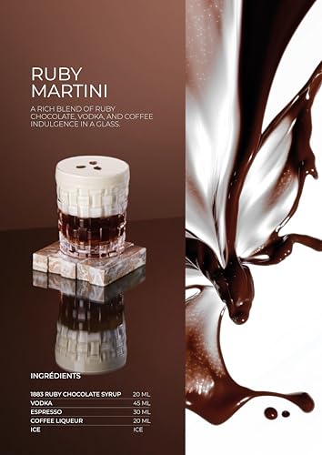 Image of 1883 Chocolate Syrup for Drinks, Made in France, 1 Liter Plastic Bottle