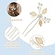 Haarnadeln Hochzeit 6 Stücke Braut Haarnadeln Gold Blume Perlen Haarnadel Goldfolie Brautschmuck Kristall Kommunion Haarschmuck Brautjungfer Hochzeit Kopfschmuck