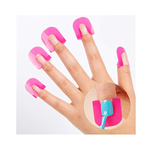 Born Pretty 26pcs Reusable Nail Polish Stencil Spill-Resistant Manicure Finger Cover Nail Polish Molds Shield