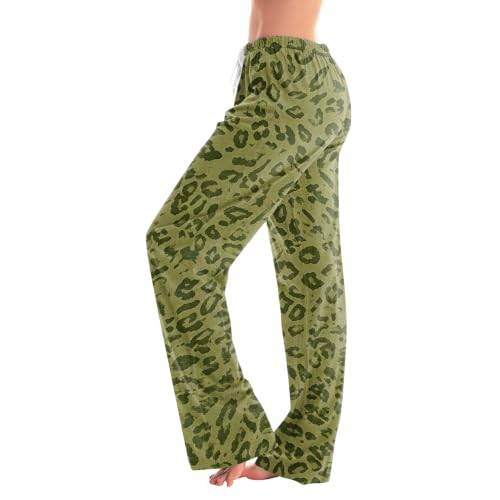 Gumipy Leopard Pants Women Baggy Casual Leopard Pajama Pants Fall Pajamas - image 1