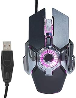 125 Gaming Mouse Wired, Backlit Ergonomic Mouse, Computer Mouse RGB Gaming 6 Buttons Wired Gamer Mice for Laptop Desktop PC with Fan(Gray)