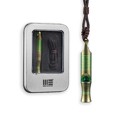 Weknife Emergency Whistle Survival Loud, Titanium Outdoor Safety Whistle Survival Shrill Loud Blast With Paracord For Kayak, Life Vest, Jacket, Boating, Fishing,Camping, Hiking, Hunting, Coyote A-05Cp #TOP1