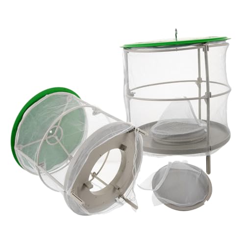 Happyyami 1 Juego Colgantes Fly Catcher Gardiun Flying Insect Trap Los Receptores Atrapamoscas Pegajoso Neto Juguetes Trampa De Abejas Jaula Colgante para Atrapar Moscas El Plastico 2 Piezas