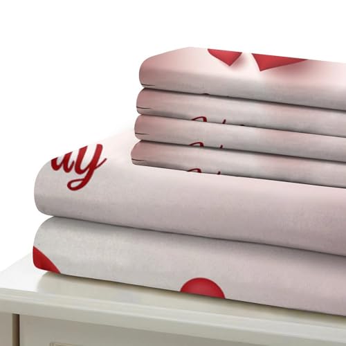 Housse de couette Saint-Valentin 200x200 rose 3D lit double ado