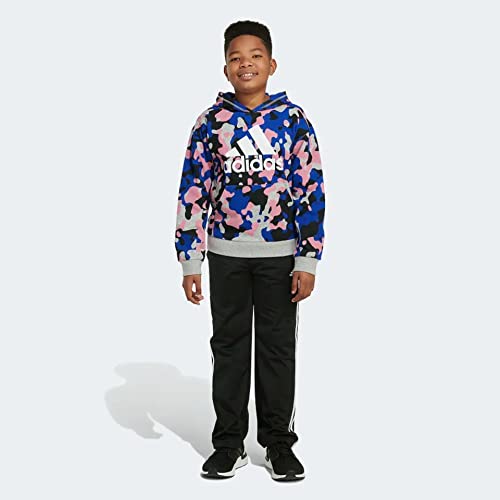 adidas Boys' Chop Pullover Hoodie, Grey Heather, Large3