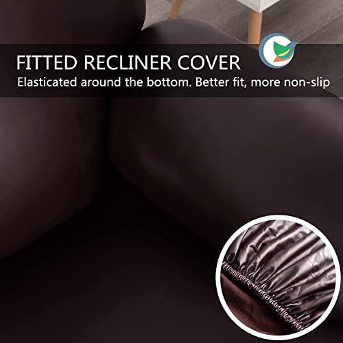 Yyhsnd 4-Pieces/6-Pieces /8-Pieces Recliner Sofa Cover Sets Leather Pu Reclining Couch Split Stretch Slipcover Inclined Sofa Covers1/2/3 Seater Sectional (Color : Brown, Size : 6 Piece | Loveseat) #TOP4