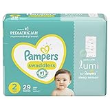 Lumi by Pampers, Size 2 Diapers, Jumbo - Compatible with Lumi Sleep System (Sold Separately), 29 Count