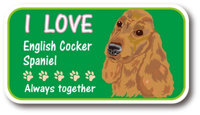 Amazon.co.jp: オリジナルステッカー イングリッシュ コッカー