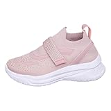 Glitzer Schuhe Damen mit Strasssteinen, atmungsaktive Mesh-Laufschuhe für Damen, Bequeme, einfarbige Freizeit-Sport Wanderschuhe High Sneaker 41 (38)