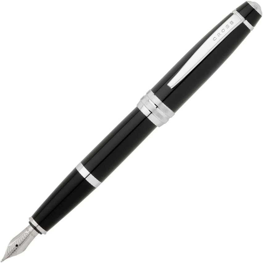 Cross Bailey Black Lacquer Medium With Stainless Steel Nib Self Serve S Fountain Pen