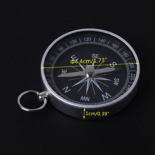 Brújula miniatura de aleación de aluminio para camping miniatura 5