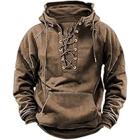 YOSUWOAI Sudadera con capucha para hombre, gótica, vintage,