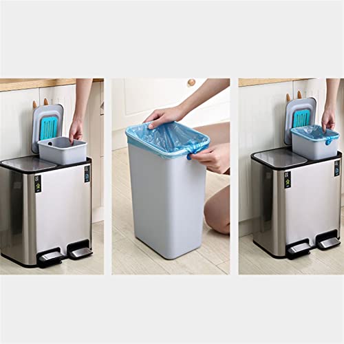 Caneca de basura de acero inoxidable para cocina y hogar miniatura 6
