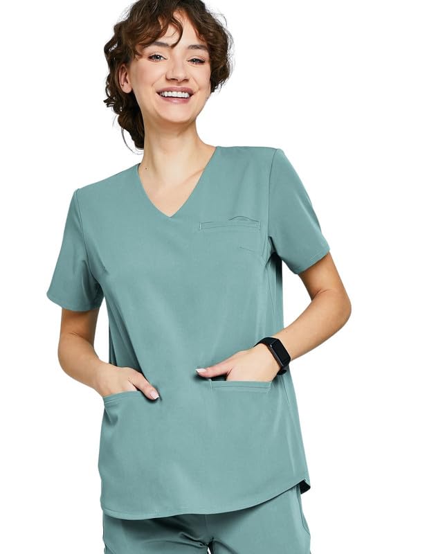 Damen-Kasack Grace für den Arzt- und Pflegebereich - Schlupfkasack modern & bequem mit DREI praktischen Taschen - Medizinische Berufsbekleidung
