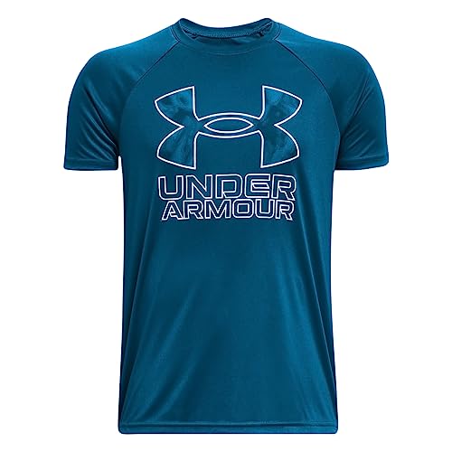 Image of Under Armour Boys' Tech Hybrid Printed Fill Short-Sleeve T-Shirt