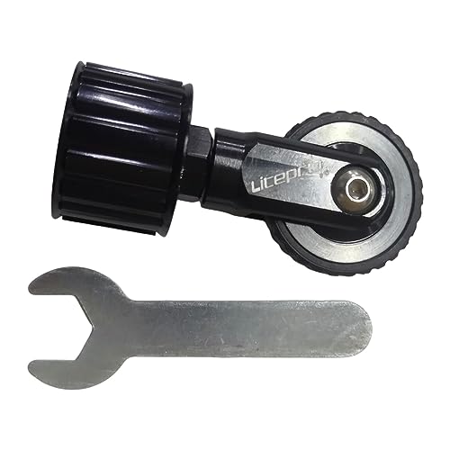 Faltrad Hilfsrad für 33,9 mm Sattelstütze, Transportroller aus Aluminiumlegierung, Schwarz