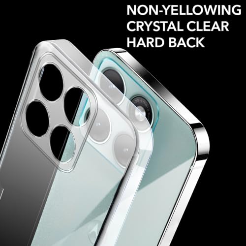 Image of Lifetime Anti-Yellow Clear Back Cover Case for Motorola Edge 70 Fusion 5G (Sleek Crystal Hard Back | Shockproof Protection with Camera Protection)