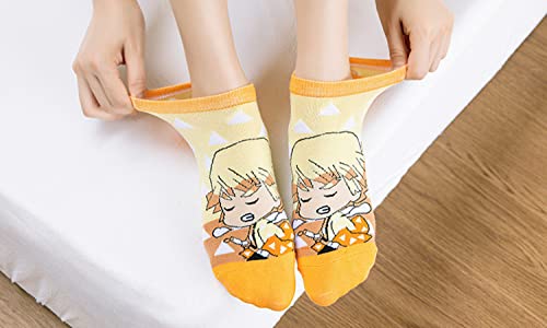 Adult Kids Socks 5 Pairs Anime Cosplay Casual Cotton Anklet Socks3