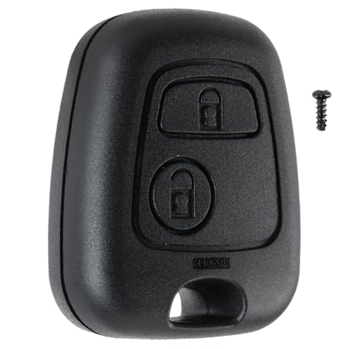 Coque Clé Compatible avec Peugeot 106 206 206+, Coque Clé Télécommande 2 Boutons sans Lame Remplacement Auto Voiture Pièce Rechange Neuve Boitier...