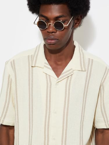 Image of Max Men's Cotton Striped Regular Fit Shirt