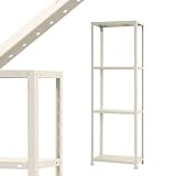 スチールラックのキタジマ スマートラック NSTR-637 幅60×奥行45×高さ180cm 4段 ホワイト 40kg/段