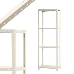 スチールラックのキタジマ スマートラック NSTR-637 幅60×奥行45×高さ180cm 4段 ホワイト 40kg/段