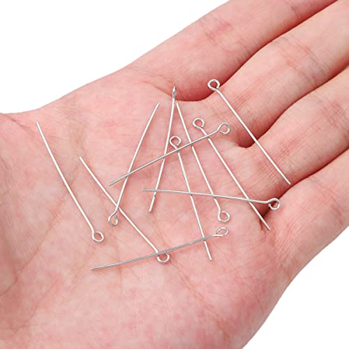 Beadia Platinum Plated Open Eye Pins Non Tarnish 35Mm 150Pcs For Jewelry Making Findings #TOP2