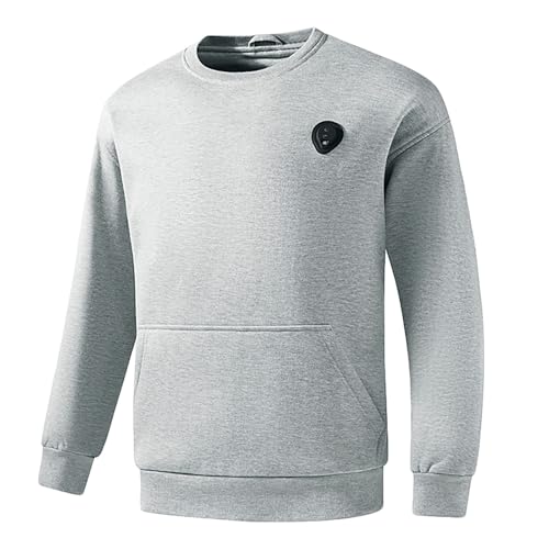 UHouse Beheizbare Sweatshirt Herren Winter Beheizbarer Pullover mit 5 Heizzonen USB Elektrische Beheizte Winterpullover mit Taschen Wärme Wollpullover Männer Outdoor Heated Pulli Grau 4XL UHouse Beheizbare Sweatshirt Herren Winter Beheizbarer Pullover mit 5 Heizzonen USB Elektrische Beheizte Winterpullover mit Taschen Wärme Wollpullover Männer Outdoor Heated Pulli Grau 4XL