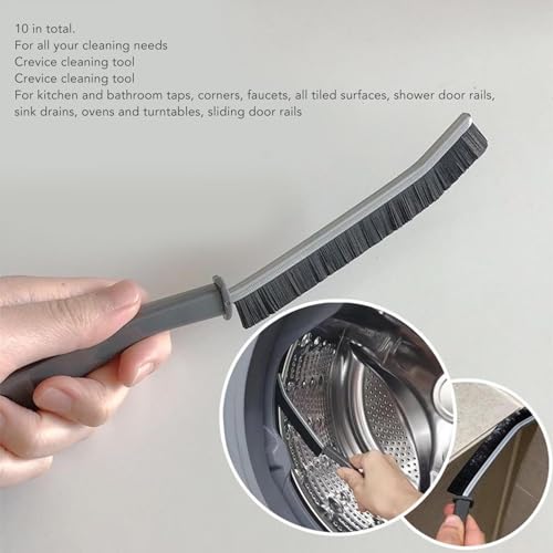 Escova de Cerdas Duras, Ferramenta de Limpeza de Ranhuras para Cozinha de Cantos Mortos, 10 Peças, M