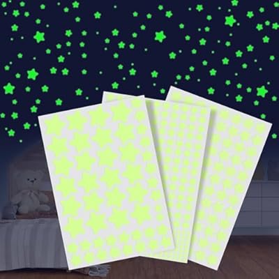 Quelcc 452 Pegatinas de Estrellas Brillantes en la Oscuridad, Luminosas Adhesivos para Techo y Pared, Decoración de Cielo Estrellado para Dormitorio Infantil Niños y Niñas | Ya disponible en tu tienda friki favorita! En mundofriki.es!