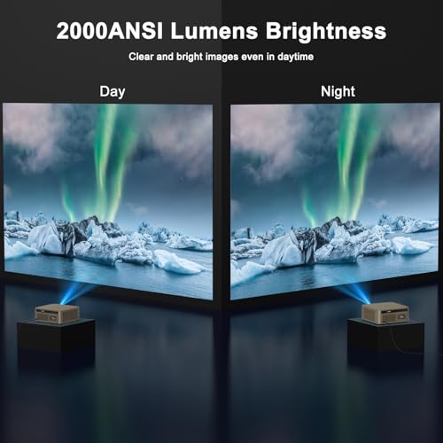 Image of HAPPRUN 2500 ANSI Lumens Outdoor Projector with Built-in Streaming Apps, 4K Decoding Resolution, Dolby Audio, WiFi 6 and Bluetooth 5.2 for Indoor and Outdoor Home Theater