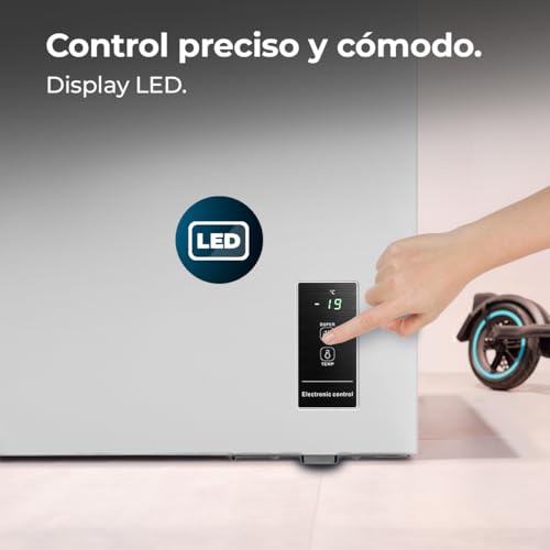 Cecotec Congelador Horizontal 99L Bolero CoolMarket Chest 99P White E. Cesta con Asas, Control Electrónico LED, UltraContact D-Cool, Dual Function, Puerta ZeroG (80º-30º), Fast Freezing, Compacto - imagen 8