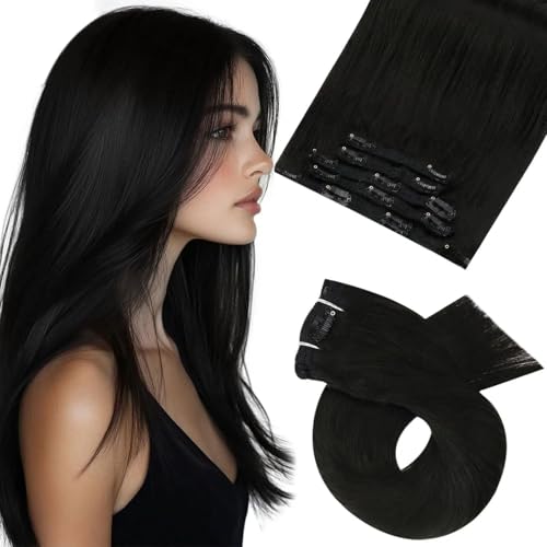 Moresoo Clip in Extensions Echthaar Haarverlängerung Echthaar Extensions Clip
