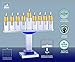 Ner Mitzvah Blue Crystal Hanukkah Menorah, Fits All Standard Chanukah Candles, Modern Crystal Glass Candle Menorah for Chanukah - 9 inch High