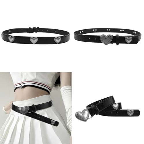 Unique Heart Pattern Waist Belt Stylish Adjustable Length Aesthetic Waistband for Dating Night2