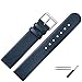 MARBURGER Uhrenarmband 18mm Leder Blau - Werkzeug Montage Set 7611850000120