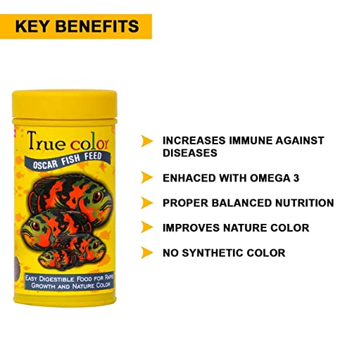 Image of TUNAI SF+ True Color Fish Food for Oscar | 700 G | Fish Feed with 4MM Pellets and 40% Protein,All Life Stages