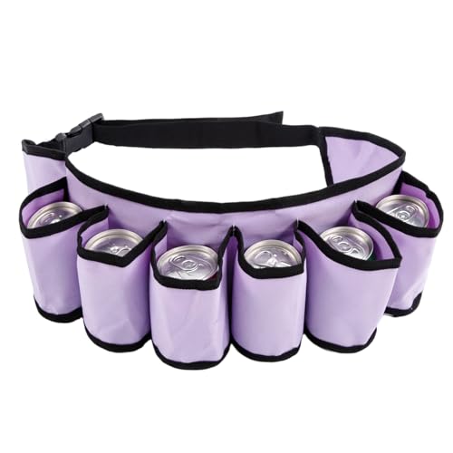 Biergürtel Bierhalter Portable Trinker Bier Soda kann Gürtelhalter 6 Getränke Getränke Gürtel Bierdosen Gürtel Bierholster für Festivals JGAs Parties Karneval und Camping Beer Festival Gadget