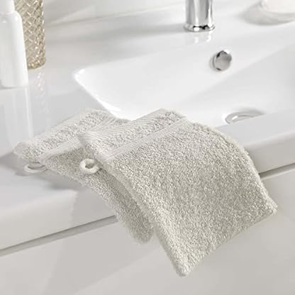 Douceur d'Intérieur, 2 Waschlappen, 15 x 21 cm, Leinen, 100% Baumwolle, Tendresse – Bild 3