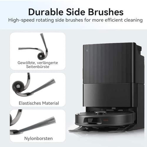 Zubehör Ersatz für Roborock QV 35A / QV 35S / QR 598 / QR 798 Saugroboter – 1 Hauptbürste,6 Staubbeutel,4 Seitenbürsten, 2 HEPA Filter, 4 Wischtücher, 1 Reinigungsbürste