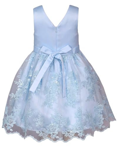 Bonnie Jean Girls Size 12M-16 Embroidered Sequin Mikado Dress3