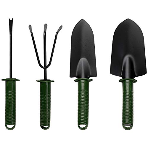 4 Piezas Juego de Herramientas de Jardín, Mini Herramientas Manuales de Jardinería, Conjunto de Herramienta Bonsai Kit, Herramientas Huerto, Set Jardinería para Desherbar Aflojar el Suelo