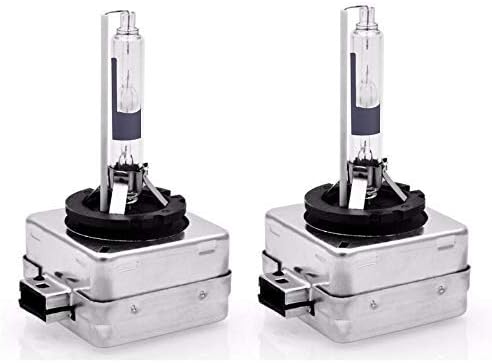 HSUN D1R HID Xenon Bulbs,12V 35W Metal Stents Base Quality Headlight Bulbs,6000K Pure White,Pack of 2