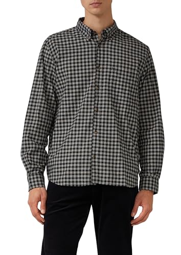 Chemise à carreaux homme s.Oliver 2172387 en coton à manches longues