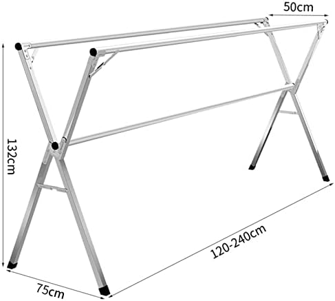 Adjustable Foldable Clothes Drying Rack - Collapsible Laundry Dryer for Indoor & Outdoor Use, Multi-Functional Clothes Drying Stand, Space-Saving Design
