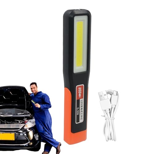dzqad Linterna Magnética | Luz Deportiva Recargable USB,Portátil Con Gancho 7 Niveles Para Exteriores Emergencias Construcción Garaje Taller