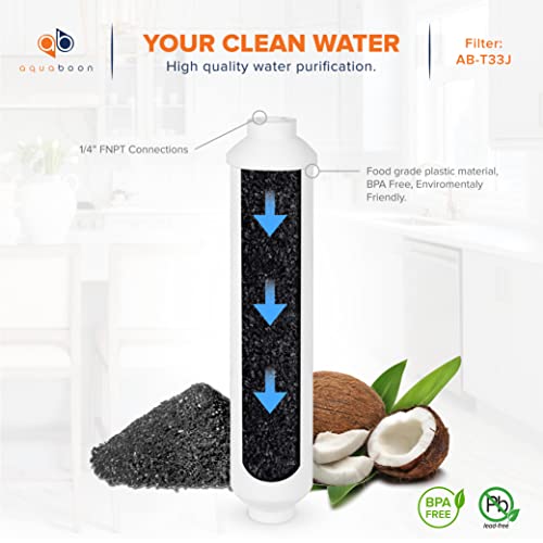 Aquaboon AB-4C5M-4G5M-4S5M-2T33 Whole House Reverse Osmosis Water Filters Cartridges - 6 Months Ro Filters Replacement Set For Under Sink 5-Stage Water Filter System 14 Pcs thumb #7