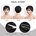 YOUKNOWIG Pixie Cut Wig Human Hair Short Pixie Cut Wigs for Black Women Glueless Short Layered 100% Brazilian Human Hair Wigs For Women Full Machine Made None Lace Front Wig 1B Color